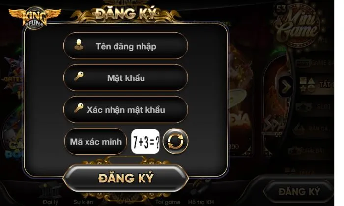 đăng ký Kingfun Mật khẩu càng dài thì độ bảo mật càng mạnh.